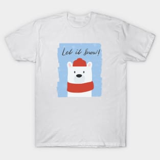 Let it Snow! Cute Polar Bear T-Shirt